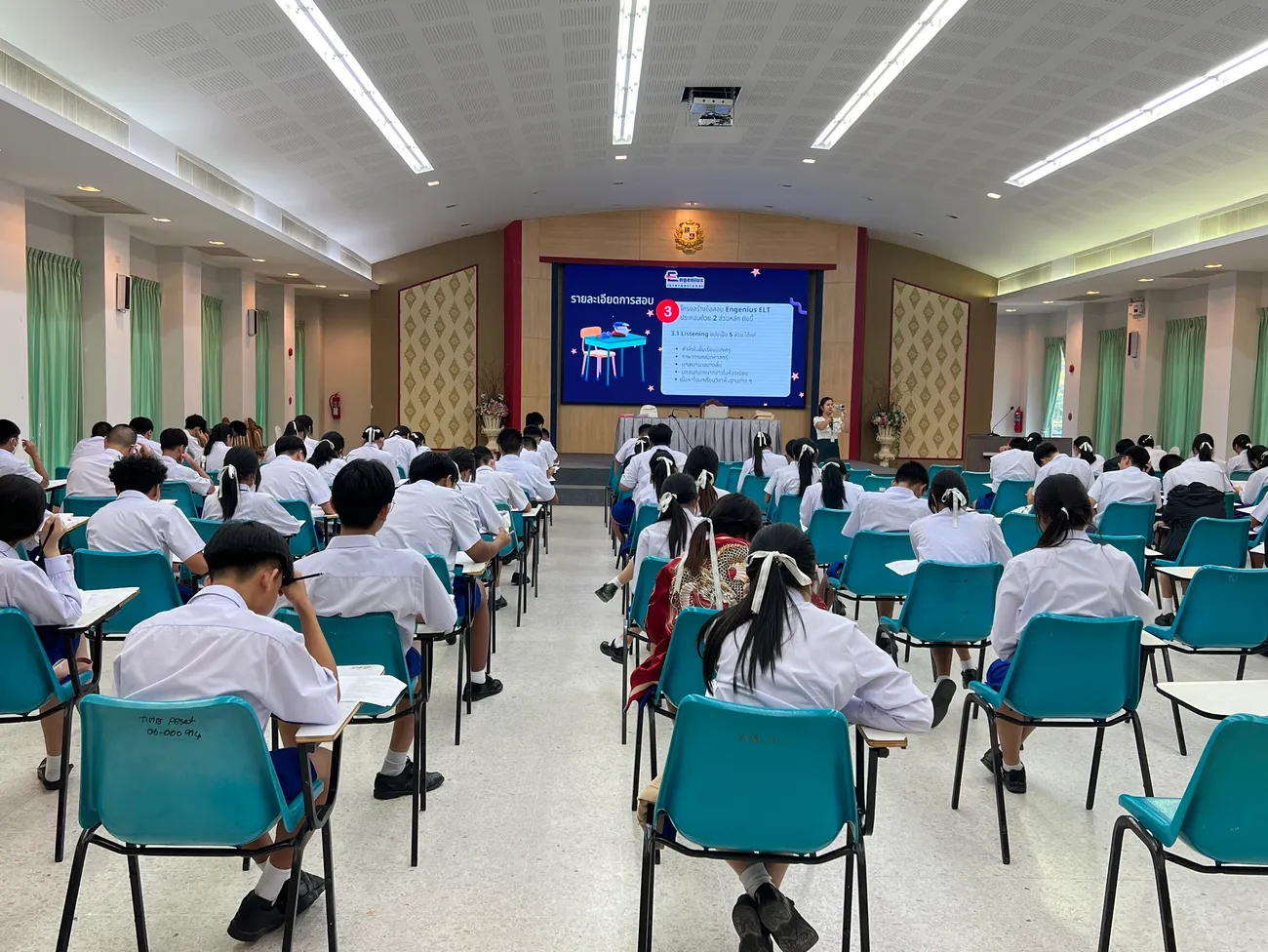 a group of people in a room