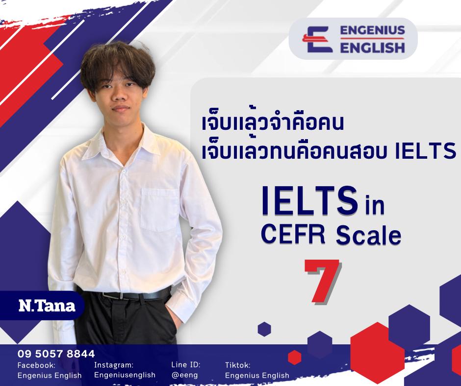 โปรเตอร์ IELTS in CEFR Scale - ธนา