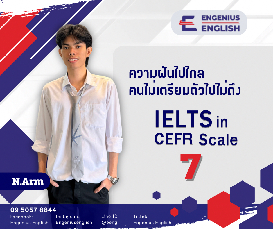โปรเตอร์ IELTS in CEFR Scale - อาม